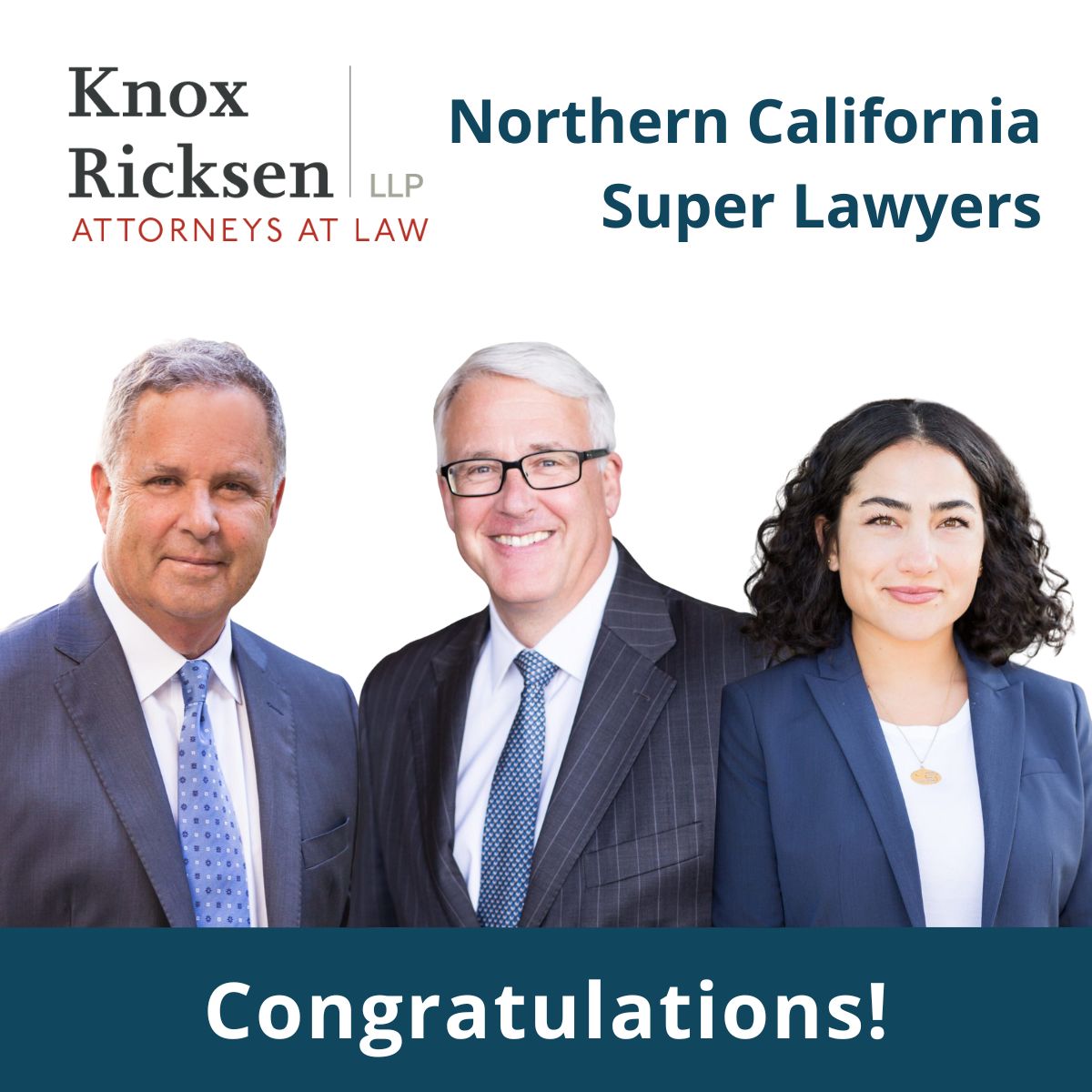 Knox Ricksen Sees Three Attorneys Recognized as Northern California